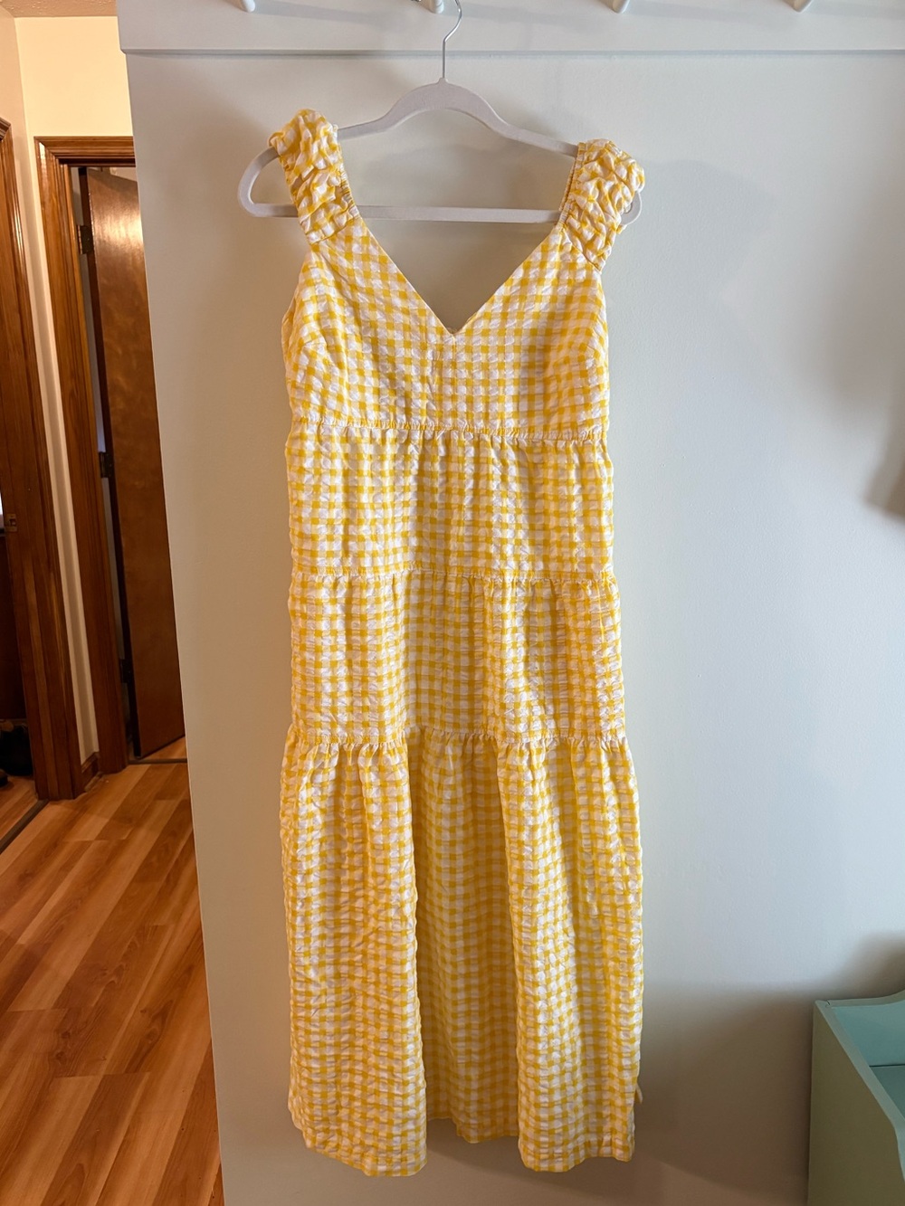 Yellow Gingham Seersucker Sundress - Old Navy
